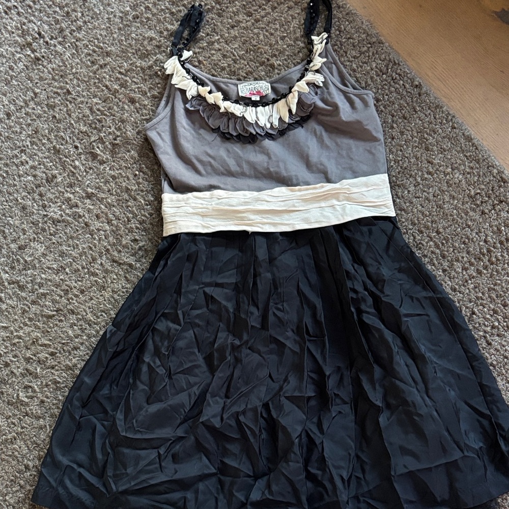 Yoana Baraschi Black and Gray Casual Dress